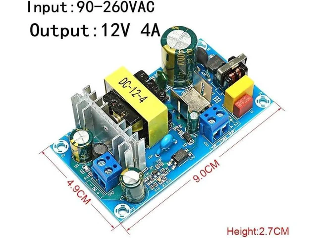 Alt view image 3 of 4 - 90-260 VAC to DC 12V 1A 2A 4A 6A 8A 13A 17A Switching Power Supply Board high Power Industrial Bare Board Module AC-DC (Color : 12V 4A, Size : 100-240V)