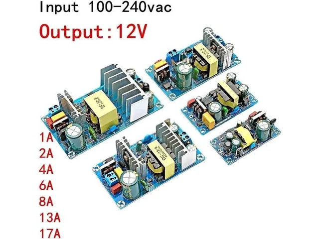Alt view image 4 of 4 - 90-260 VAC to DC 12V 1A 2A 4A 6A 8A 13A 17A Switching Power Supply Board high Power Industrial Bare Board Module AC-DC (Color : 12V 4A, Size : 100-240V)