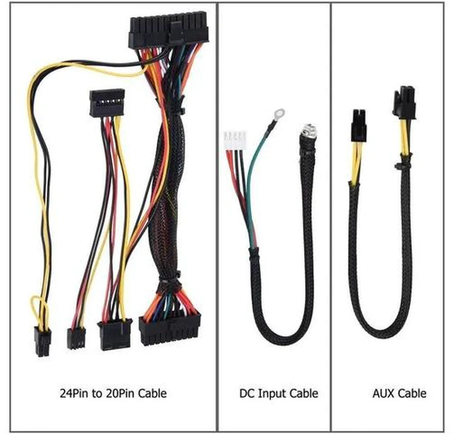Alt view image 2 of 7 - 300W Power Supply Module DC 12V PC Power Supply Module with 24Pin Connect/AUX/SATA Cable for Mini ITX/1U Case