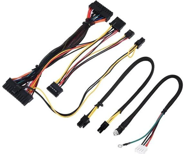 Alt view image 4 of 7 - Computer Power Supply Module,Professional 300W Power Supply Module,24Pin to 20Pin Cable,DC Input Cable, AUX Cable,Full Protection PC Power Supply Suitable for MiniITX and 1U Case