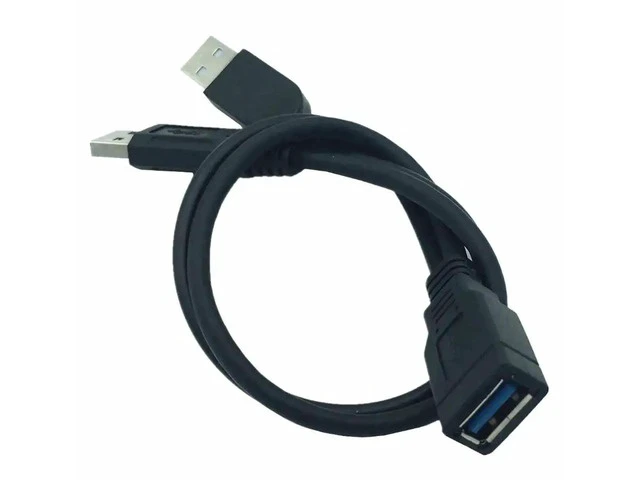 Alt view image 4 of 4 - USB 3.0 extension mobile hard disk DATA cable female to 2 USB public cable strengthen the power supply