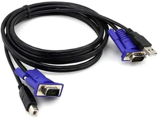 Alt view image 6 of 7 - USB KVM Switch USB 2.0 Switcher for Keyboard Mouse Printer Monitor 2 PCs Sharing 4 Devices USB Switch