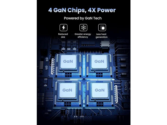 Alt view image 3 of 7 - 6-Prots USB C Charger 220W Portable Charger USB Type-C Charger Compact GaN III Fast Charger USB C Fast Charging Block for MacBook Pro/Air, iPad Pro, iPhone 16 15 14 Pro