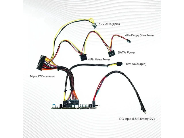 Alt view image 5 of 7 - ASHATA DC to DC ATX PSU 12V 300W 24Pin ATX Switch PSU Mini ITX 1U PC Power Supply Module for Computer