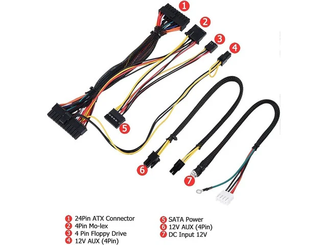 Alt view image 7 of 7 - ASHATA DC to DC ATX PSU 12V 300W 24Pin ATX Switch PSU Mini ITX 1U PC Power Supply Module for Computer