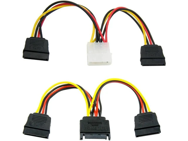 Alt view image 4 of 5 - 2.5 to 3.5 Inch Dual Hard Disk Metal Bracket Adapter HDD Holder with Double SATA & Power Cable for Desktop