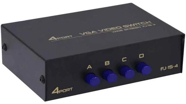 Main image of KVM Switch Button Switcher USB Port With Cable For Monitor Keyboard Mouse Usb Manual Kvm Switch