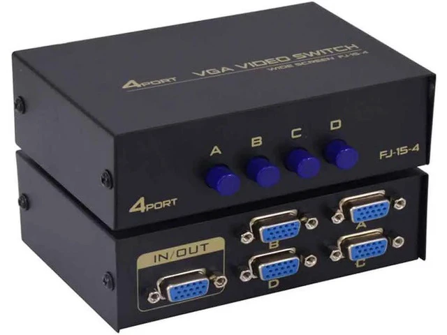 Alt view image 3 of 7 - KVM Switch Button Switcher USB Port With Cable For Monitor Keyboard Mouse Usb Manual Kvm Switch
