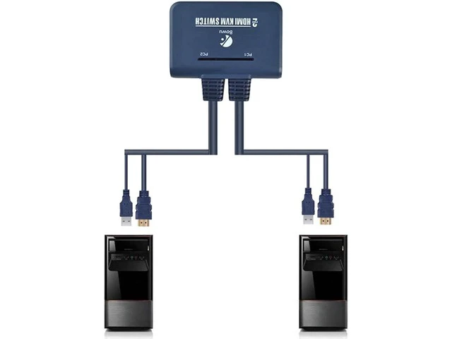Alt view image 4 of 7 - KVM Switch Button Switcher USB Port With Cable For Monitor Keyboard Mouse Usb Manual Kvm Switch