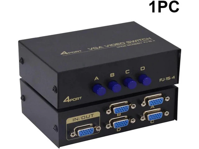 Alt view image 6 of 7 - KVM Switch Button Switcher USB Port With Cable For Monitor Keyboard Mouse Usb Manual Kvm Switch