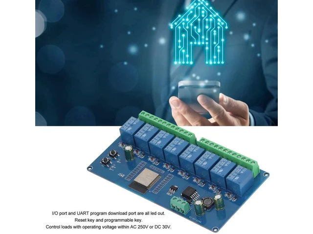 Alt view image 5 of 5 - DC5-30V 8 Channel Relay Module Programmable BLE Development Board 8 Channel Relay for Secondary Development Board Learning Smart Home Control