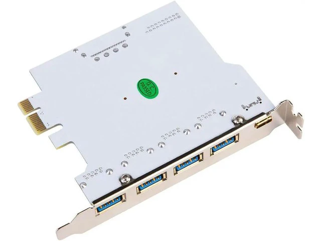 Alt view image 3 of 5 - On Card USB 3.0 PCI-E Type C Expansion Card PCI Express PCI-E to USB 3.0 Controller 5Port + 1Port USB 3.1 PCI-E Card Adapter