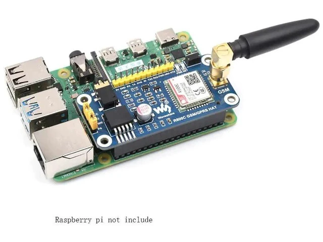 Alt view image 2 of 5 - R800C GSM/GPRS HAT for Raspberry Pi Series & Jetson Nano, Support 2G Communication, Phone Call & SMS