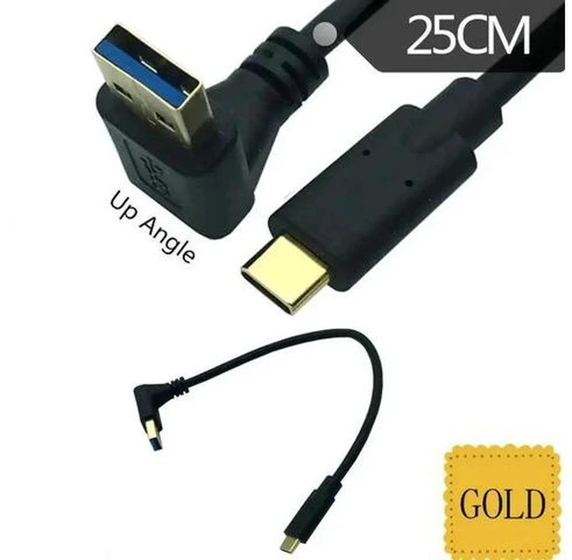 Alt view image 5 of 5 - Type-C to USB3.0 male Extension cable 90 Degree Angled usb 3.1 Data Sync & Charge Cable