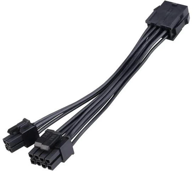Main image of Akasa 8-Pin to 8+4-Pin Power Adapter Cable | Converts 8-pin ATX PSU to 8+4 pin ATX Motherboard Power Connectors | Black | 15cm | AK-CBPW22-15