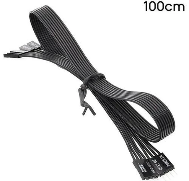 Main image of For Motherboard Switch Hard Disk SSD LED/PLED/ Power Reset SW Extension Cable 100CM