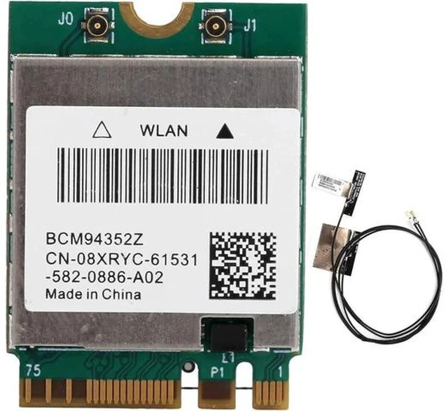 Main image of Wireless Network Card BCM94352Z Wireless Dual Band WiFi Card NGFF M.2 Bluetooth4.0 802.11ac WLAN Adapter with Antenna (2 Built-in Antennas)