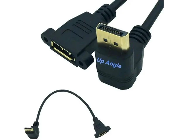 Alt view image 6 of 6 - DisplayPort Extension Cable DP to DP Extension Cable Male to Femlae 0.3M Cord
