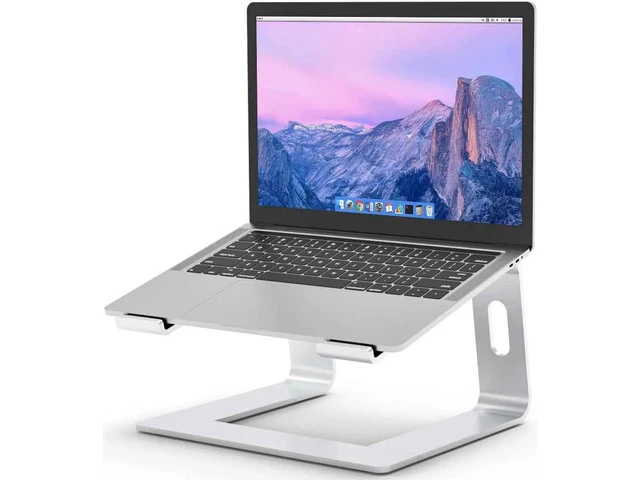 Main image of Laptop Stand, C08LS Adjustable Laptop Stand for Desk, Aluminum Computer Stand, Detachable Laptop Riser Stand Compatible with MacBook Air Pro, Dell, Hp and More 10-16" Laptops-Silver