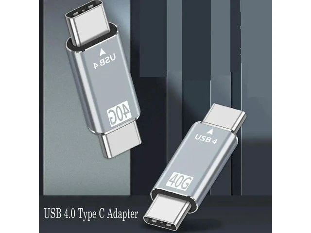 Alt view image 6 of 6 - USB 4.0 Type C Adapter USB C Male to Male Converter 40 Gbps Data Sync Adapter Type-C Extension Cable for Laptop Phone Tablet