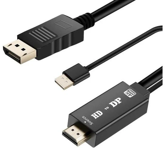 Main image of HDMI to DisplayPort Cable 4K@60 Hz HDMI Source to DisplayPort Monitor 6 Feet HDMI to DP Cable for Laptop PS5 PS4 Pro PC to Monitor