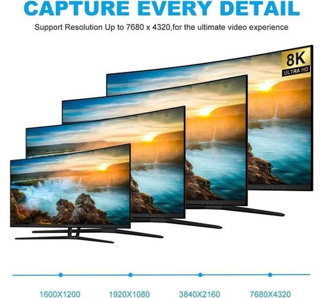 Alt view image 2 of 7 - DP to DP 1.4 - VESA-Certified DisplayPort 1.4 Cable -, HBR3, 32.4Gbps, 8K @60Hz, 4K UHD @144Hz, 15m 49.2ft