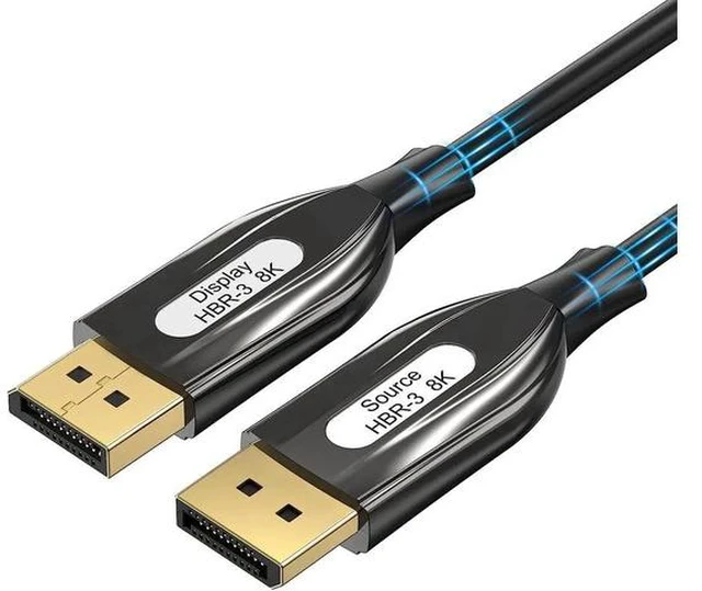 Main image of 8K Fiber DisplayPort Cable, Light High Speed Support 32.4 Gbps 8K60HZ DP1.4 Slim and Flexible with Optic Technology (8K_33FT)