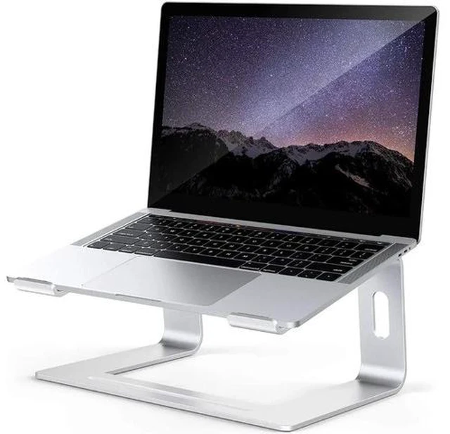 Main image of Adjustable Laptop Stand, Detachable Ergonomic Riser Notebook Computer Holder Stand Compatible with Air, Pro, Dell XPS, HP, Lenovo More 10-15.6" Laptops, Silver