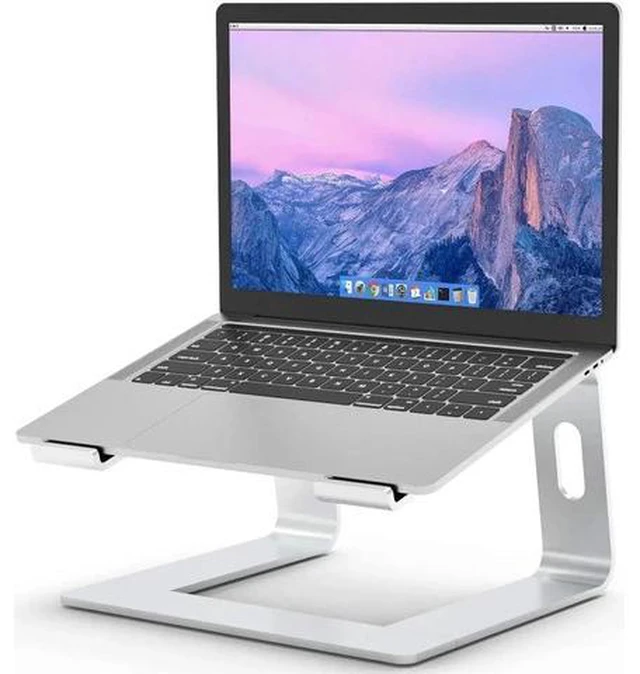 Main image of Laptop Stand, Adjustable Aluminum Ergonomic Detachable Portable Desktop Holder,Compatible with MacBook Air Pro, Dell XPS, Lenovo More 10-15.6" Laptops & Tablet, Silver