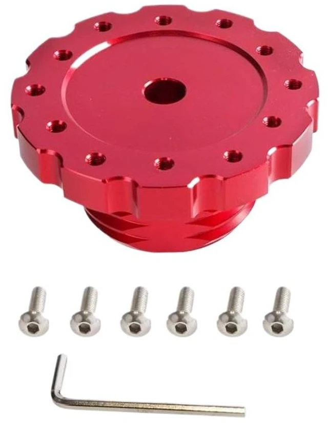 Main image of CnfbNBBqc Aluminum Steering Wheel Adapter Kit Compatible with TXT300 T500TS RS-QR032 Racing Gaming Wheels(Red)