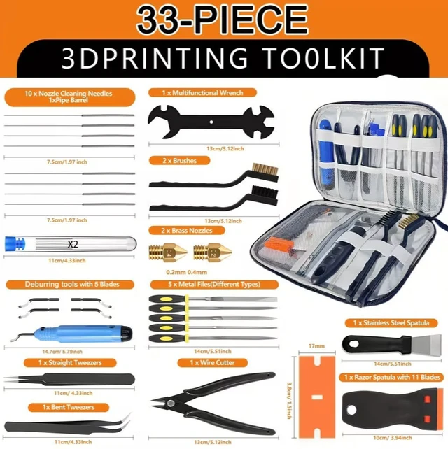 Alt view image 4 of 4 - 46 sets of 3D printer tool kits 33 sets of 3D printing accessories multi-functional tool kits combination