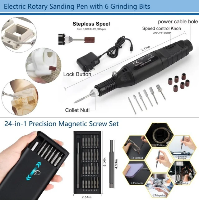Alt view image 2 of 6 - 124 pieces 3D printing accessory tools with tool bag, basic tools for 3D printer modeling
