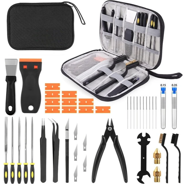Alt view image 5 of 5 - 124 pieces 3D printing accessory tools with tool bag, basic tools for 3D printer modeling