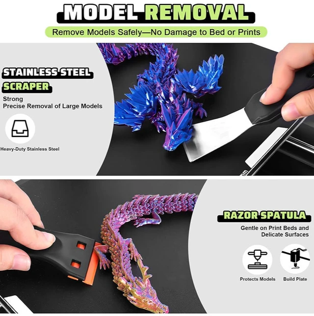 Alt view image 2 of 5 - 124 pieces 3D printing accessory tools with tool bag, basic tools for 3D printer modeling