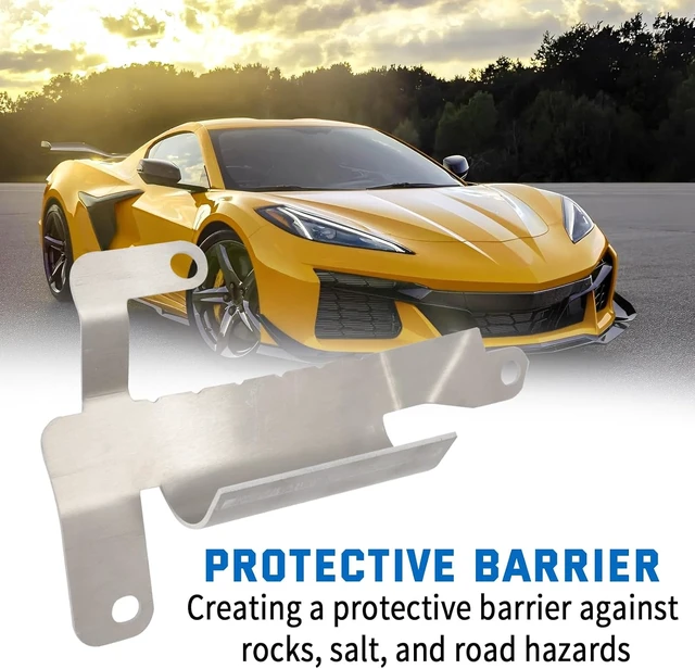 Alt view image 3 of 5 - Deflector de parachoques inferior derecho delantero y deflector de aire trasero para Chevrolet C8 Corvette 2020-2025 - Reemplazo para OEM 85580654, reduce la resistencia y protege el motor
Replacement