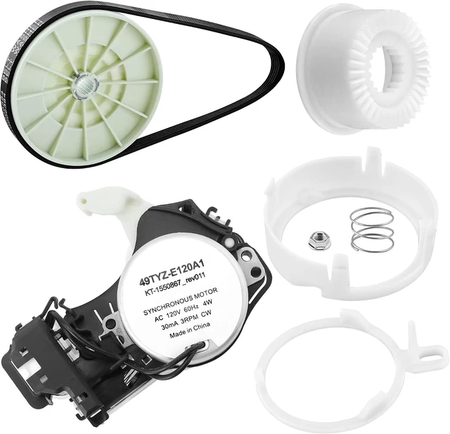 Main image of Actuador de cambio de arandela W10913953 49tyz-e120a1 y W10721967 W10006384 Kit de embrague de polea de lavadora y correa de transmisión compatible con lavadoras Whirl-Pool Ken-More May-tag de Fetechm