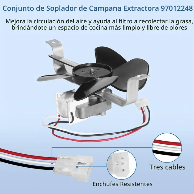 Alt view image 5 of 7 - S97012248 97012248 Range Hood Fan Motor BP17 Replacement Part
Compatible con estufas B-roan Nu-Tone 40000 42000 Series Ken-more de Fetechmate Reemplazar 99080492 97005161 99080533