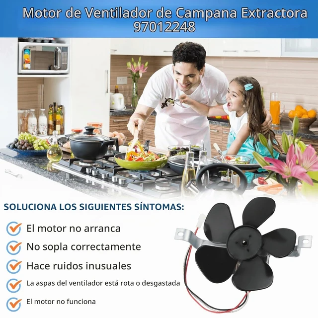 Alt view image 2 of 7 - S97012248 97012248 Range Hood Fan Motor BP17 Replacement Part
Compatible con estufas B-roan Nu-Tone 40000 42000 Series Ken-more de Fetechmate Reemplazar 99080492 97005161 99080533