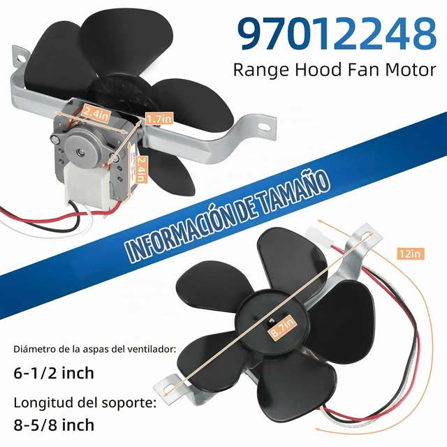 Alt view image 7 of 7 - S97012248 97012248 Range Hood Fan Motor BP17 Replacement Part
Compatible con estufas B-roan Nu-Tone 40000 42000 Series Ken-more de Fetechmate Reemplazar 99080492 97005161 99080533