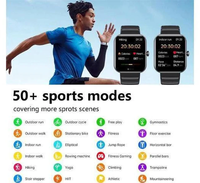 Alt view image 2 of 7 - Smart Watch Blood Glucose, Smartwatch for Men Women Fitness Activity Tracker IP67 Waterproof, Heart Rate Sleep Monitor, Pedometer, Blood Sugar Oxygen Tracking Smart Watches for Android iOS, 2023