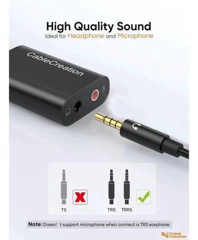 Alt view image 2 of 7 - USB Type-C External Sound Card with 3.5mm Audio Jack, USB-C to Headset Microphone Adapter Compatible with MacBook Pro, iMac, iPad Pro 2020, iPhone 15/16, Galaxy S24 S23 S22 S21+