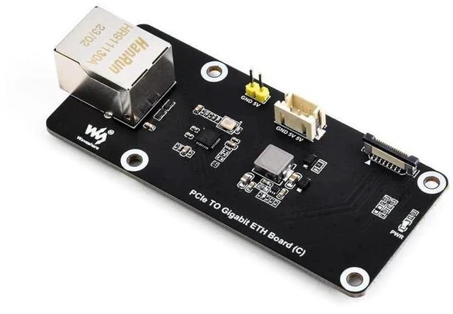 Main image of AJMRTC PCIe to Gigabit Ethernet Adapter for Raspberry Pi 5, PCIe RJ45 Network Expansion Board, Driver-Free Plug & Play, Supports Raspberry Pi OS, Powered via PCIe Cable
