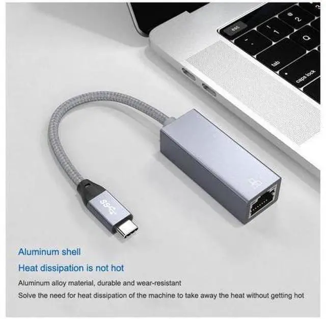 Alt view image 3 of 7 - AJMRTC USB 3.0 to 2.5G Ethernet Adapter RTL8156 Chipset, 2500Mbps RJ45 LAN Wired Network Converter, External USB Gigabit Ethernet Dongle Compatible with Windows 7/8/10/11, MacBook Laptop Desktop