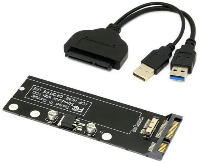 Alt view image 2 of 7 - USB 3.0 Dual PCB Adapter, 12+6Pin Mac SSD + 22Pin SATA Reader for 2010/2011 MacBook Air A1369 A1370