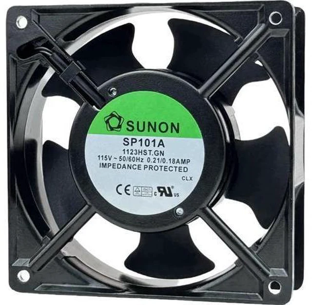 Main image of SP101A-1123HST.GN AC Cooling Fan 12038 120×120×38mm 115V Dual Ball Bearing Industrial Cabinet Fan