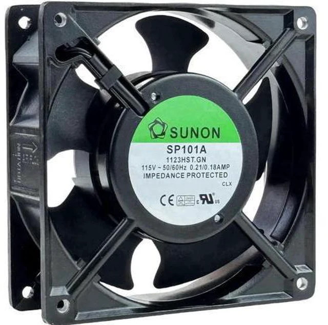 Alt view image 5 of 7 - SP101A-1123HST.GN AC Cooling Fan 12038 120×120×38mm 115V Dual Ball Bearing Industrial Cabinet Fan
