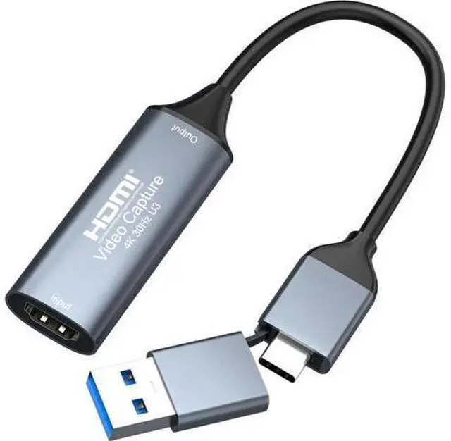 Main image of 4K HDMI to USB 3.0 Type-C Video Capture Card, 1080P 60FPS Cam Link Capture Adapter for Game Streaming, Live Broadcast, Video Conference & Online Teaching