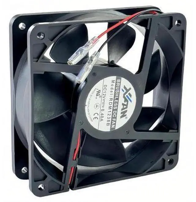 Alt view image 3 of 7 - 12038 120×120×38mm DC12V 0.40A 2-Wire Brushless Cooling Fan for RDM1238B Chassis Inverter Equipment