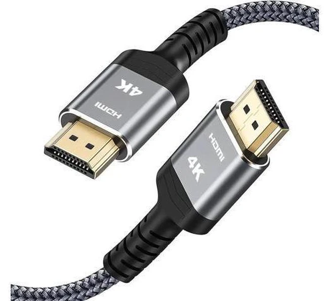Main image of 15FT Grey Nylon Braided Highwings HDMI 2.0 Cable, 18Gbps High Speed Cord Supports 4K@60Hz HDR 2160P 1080P 3D HDCP 2.2 ARC Ethernet for PS3 PS4 4K Projector Game Monitor