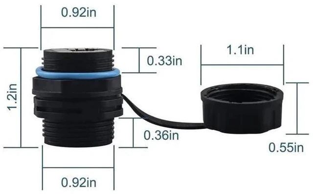 Alt view image 3 of 7 - 2 Pack Waterproof Panel Mount RJ45 Coupler, Shielded Pure Copper Female to Female Ethernet Connector with Dust Cap, Outdoor LAN Adapter Compatible with Cat5/Cat6/Cat6A/Cat7 Network Cables